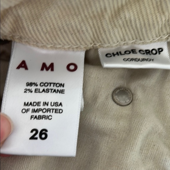 AMO Chloe Crop in Cream size 26 - Picture 8 of 9